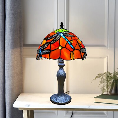 Tiffany Stil Tischlampe Handarbeit Kunst Nachttischlampe Schreibtischlampen Buntglas