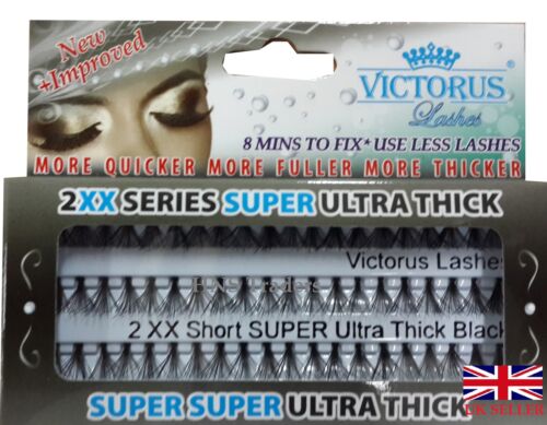 VICTORUS 2XX SUPER SUPER ULTRA THICK  BLACK SHORT EYELASH **PREMIUM QUALITY*** - Picture 1 of 1