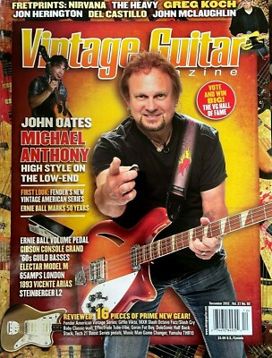Vintage Guitar Magazine December 2012 Michael Anthony John Oates Greg Koch NEW!