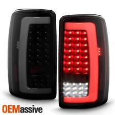 For 00-06 Suburban Tahoe Yukon LED Running Reverse C-Tube Black Smoked Tail Lamp