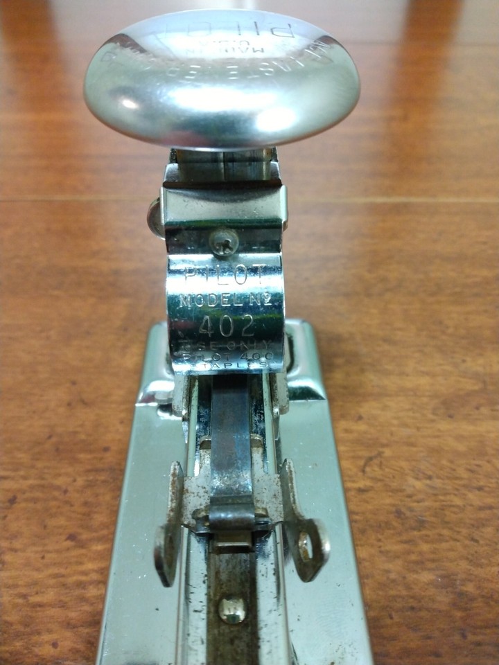 Stapler Pilot Vintage PILOT Stapler No. 402 United States Steel USS USA ACE Fastener ...