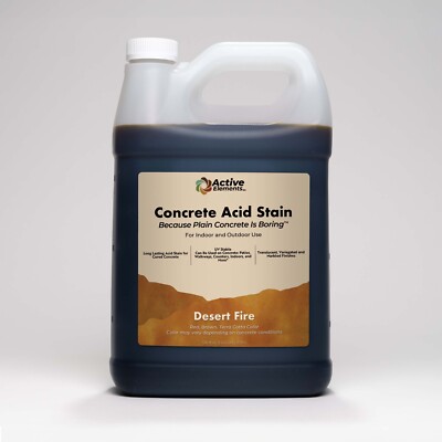 Decorative concrete acid stain red, brown, terra cotta 1 gallon Desert Fire
