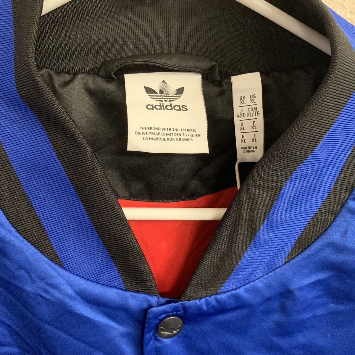 adidas Run DMC Hollis Crew Collegiate Jacket Men's Size XL