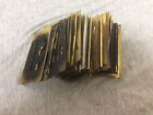 Vintage Interlocking Brass 5” x 2” Stencils Letters & Numbers Lot of 76