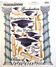 Graduation A Proud Day You Did It  RARE Creative Imaginations Sticker 8x10