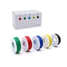 5pcs 164ft Copper Hookup Wire Kit Wrapping Cable Jumper Wire Solid Core 30AWG