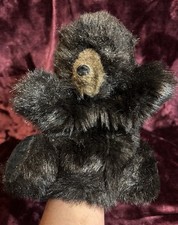 Folkmanis Furry Folk Puppets Wildlife Animals Black Bear Full Body Plush Puppet.