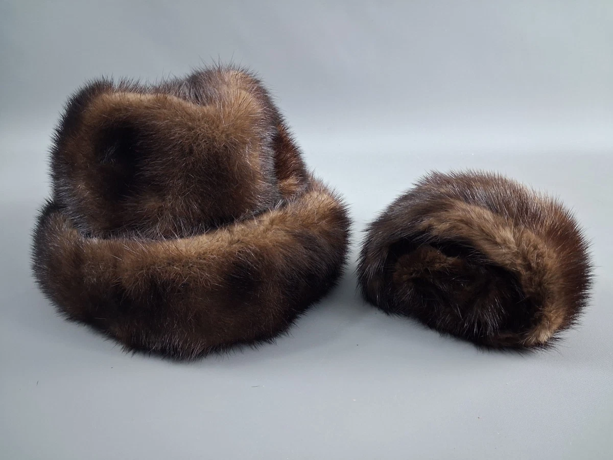 VINTAGE Pelz Mütze Kragen D=18cm Damen Bekleidung Winter Accessoire Retro alt !