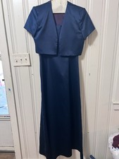 Scott McClintock Women's Size 10 Vintage Navy Formal Dress With Coat
