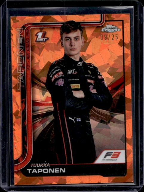 2025 Topps Chrome Sapphire F1 Tuukka Taponen Orange Refractor F3 Driver #/25