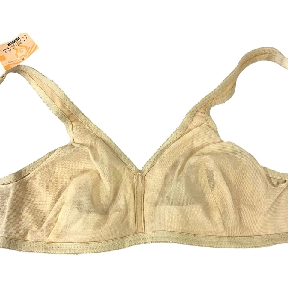 NUEVO CON ETIQUETAS AMOENA 2127 Sujetador Mastectomía Sin Alambres 40C Copa Suave Marfil Cierre Trasero Desnudo 40 Foto 3 de 4