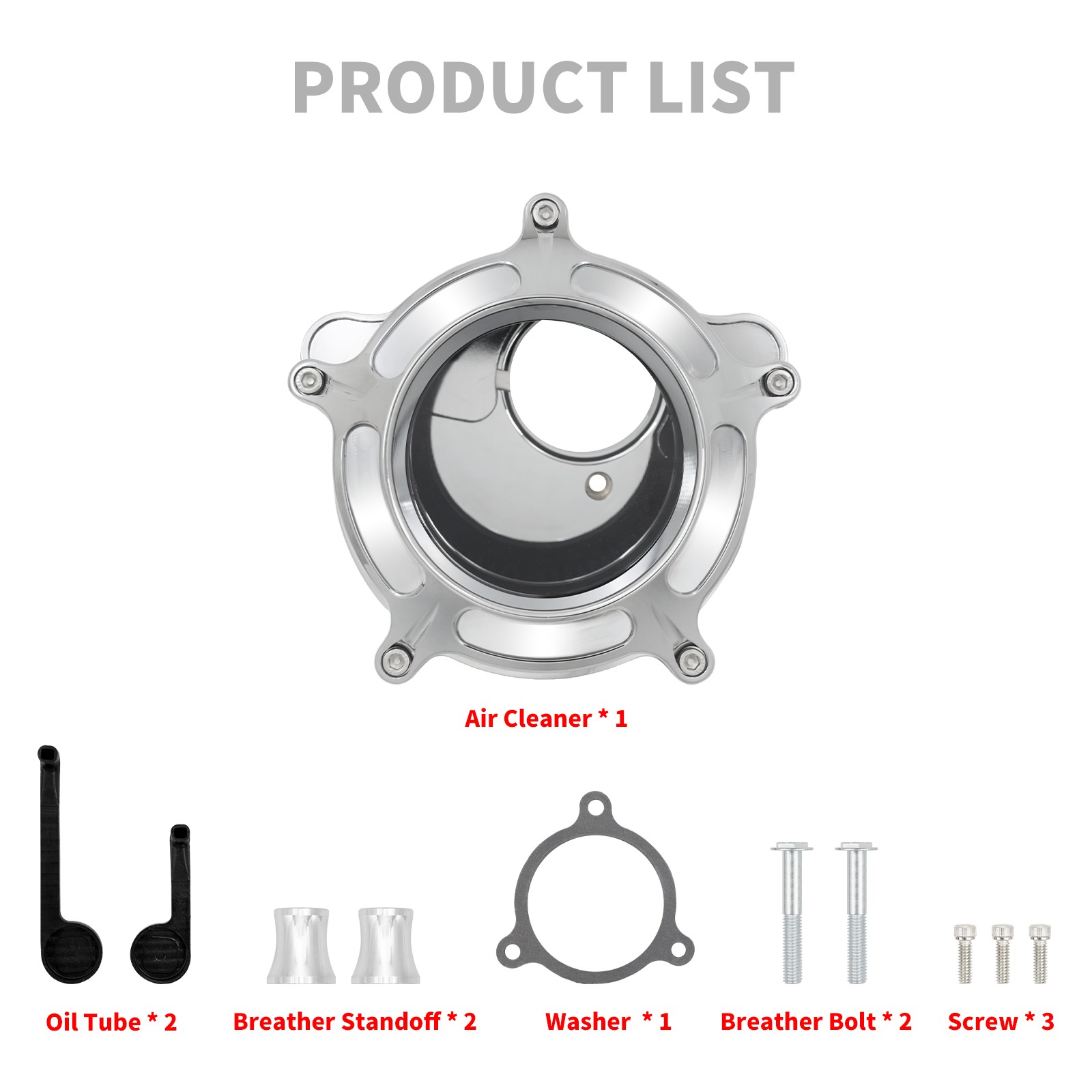 Clear Chrome Air Filter Blue Intake For Harley 18-2025 Softail Fat Boy Breakout