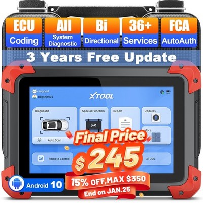 2026 USED XTOOL D7 Car Bidirectional Scanner Key Programming Tool E.CU Coding