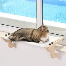 Easy Seat Cat Perch for Window Sill - Hammock Design w/Pine Wood  Robust Met...