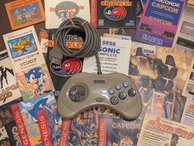 Japanese Sega Saturn console, Controller, OEM A/V Cable, Saroo-RAM, 512Gb SD!!