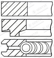 1X Goetze Engine 08-146100-00 Kolbenringsatz FüR Opel Vauxhall Fiat Saab Alfa Ro