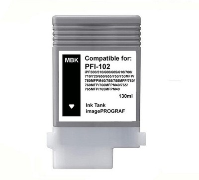 PFI-102 Matte black MBK Ink cartridge fit Canon iPF 500/510/600/605/610/650/655