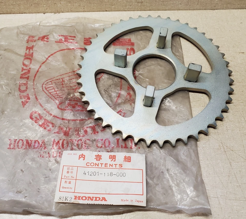 HONDA 41201-118-000 REAR SPROCKET 44 TOOTH SL70 XL70 XR75 - Image 3 of 3