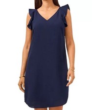 NEW!! Vince Camuto Women’s V-Neck Sheath Ruffle Cap Sleeve Lined Dress Size 8