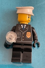 LEGO City Town Light Up Police Officer Minifigure From 7237 Working Flashlight