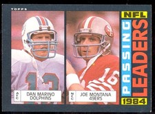 TOPPS 1985 192 JOE MONTANA DAN MARINO HOF