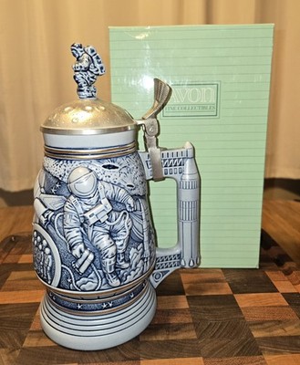 Vintage 1991 Nasa Apollo Avon Mug Stein Astronaut Conquest of Space MAKE OFFER 