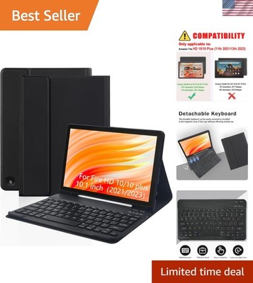 Multi-Function Keyboard Case for Amazon Fire HD 10 Plus - Adjustable & Stylish