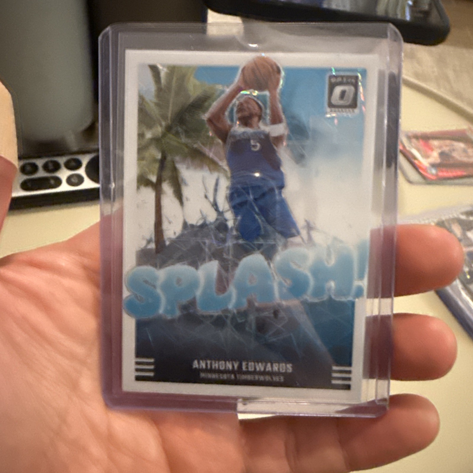 2024-25 Panini Donruss Optic Anthony Edwards Splash White Velocity/59