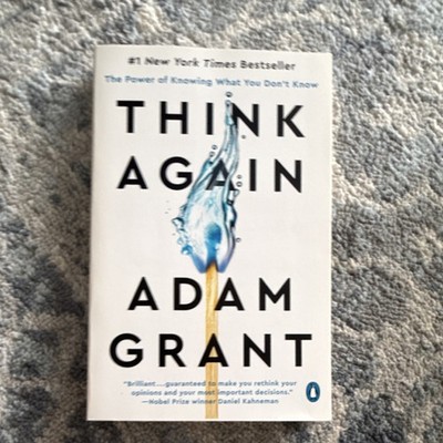 Think Again Adam Grant Trade Paperback Penguin 2023 Philosophy Self-Help Book