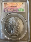 1886 MORGAN SILVER DOLLAR CAC MS64 Bert Label
