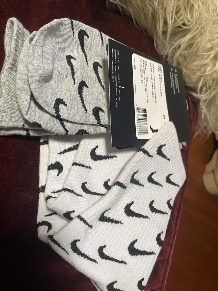 Mujer Nike Calcetines al Tobillo/Paquete de 2 Pares Gris y Blanco Foto 3 de 3