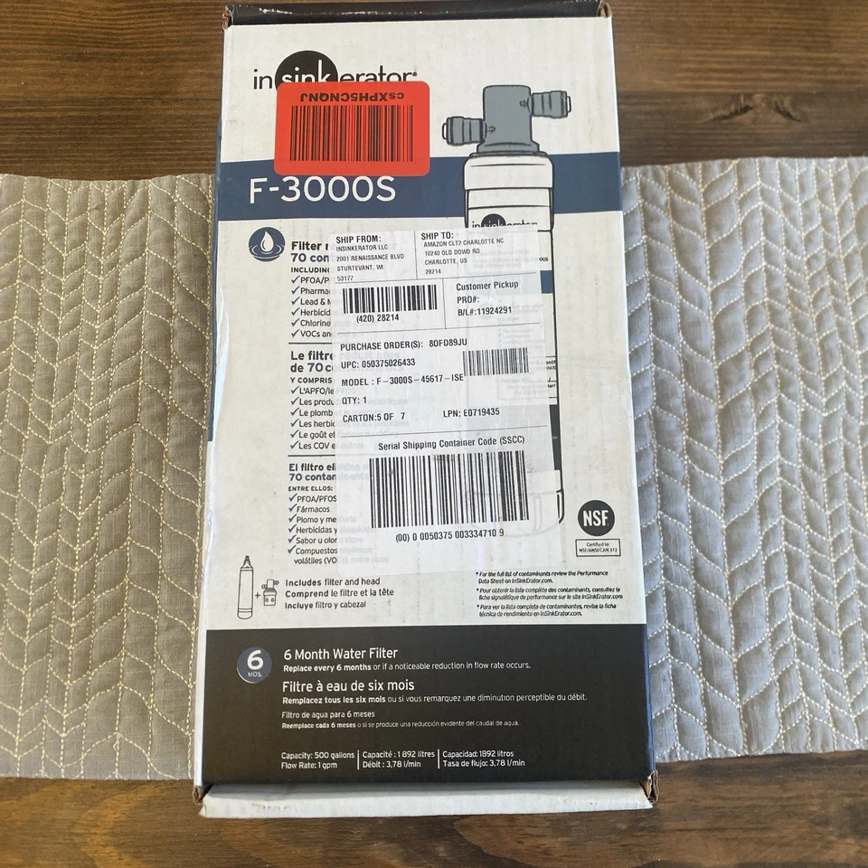 InSinkErator F-3000S Unterwaschbecken Premium Filtersystem Wasserfilter NEU