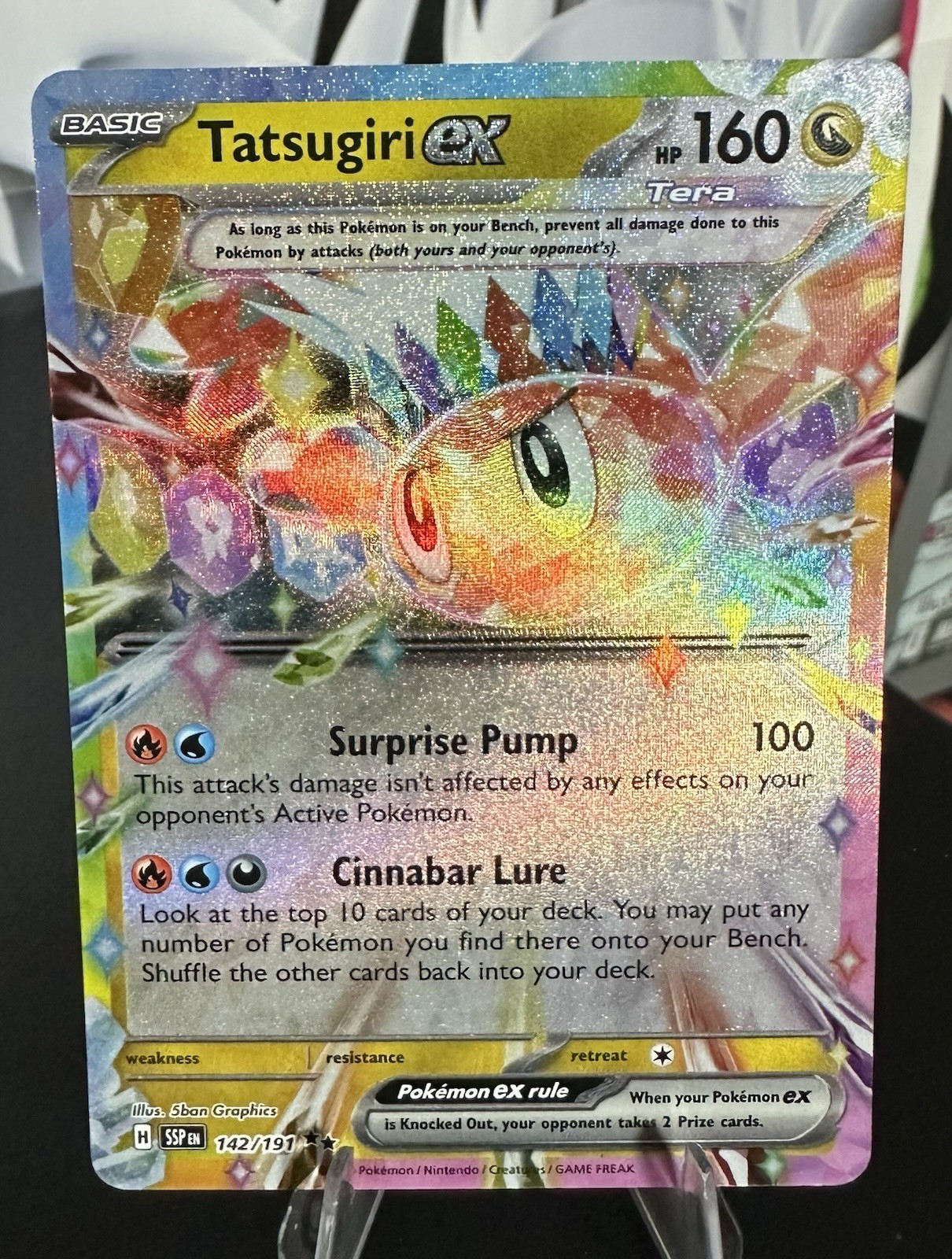 Tatsugiri ex 142/191 Double Rare Surging Sparks Pokemon Holo Near Mint
