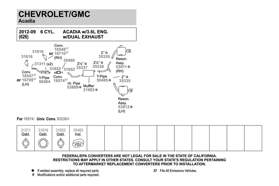 For Honda Accord 2003-2011 Walker 35335 Heavy Duty Steel Natural U-Bolt Clamp Foto 4 de 4