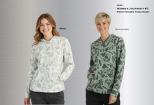HUK H6130037 Women s Coldfront KC Print Hooded Sweatshirt Performance Hoodie