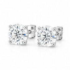 lab grown diamond 925 earrings 1.00ct total weight with push back settings