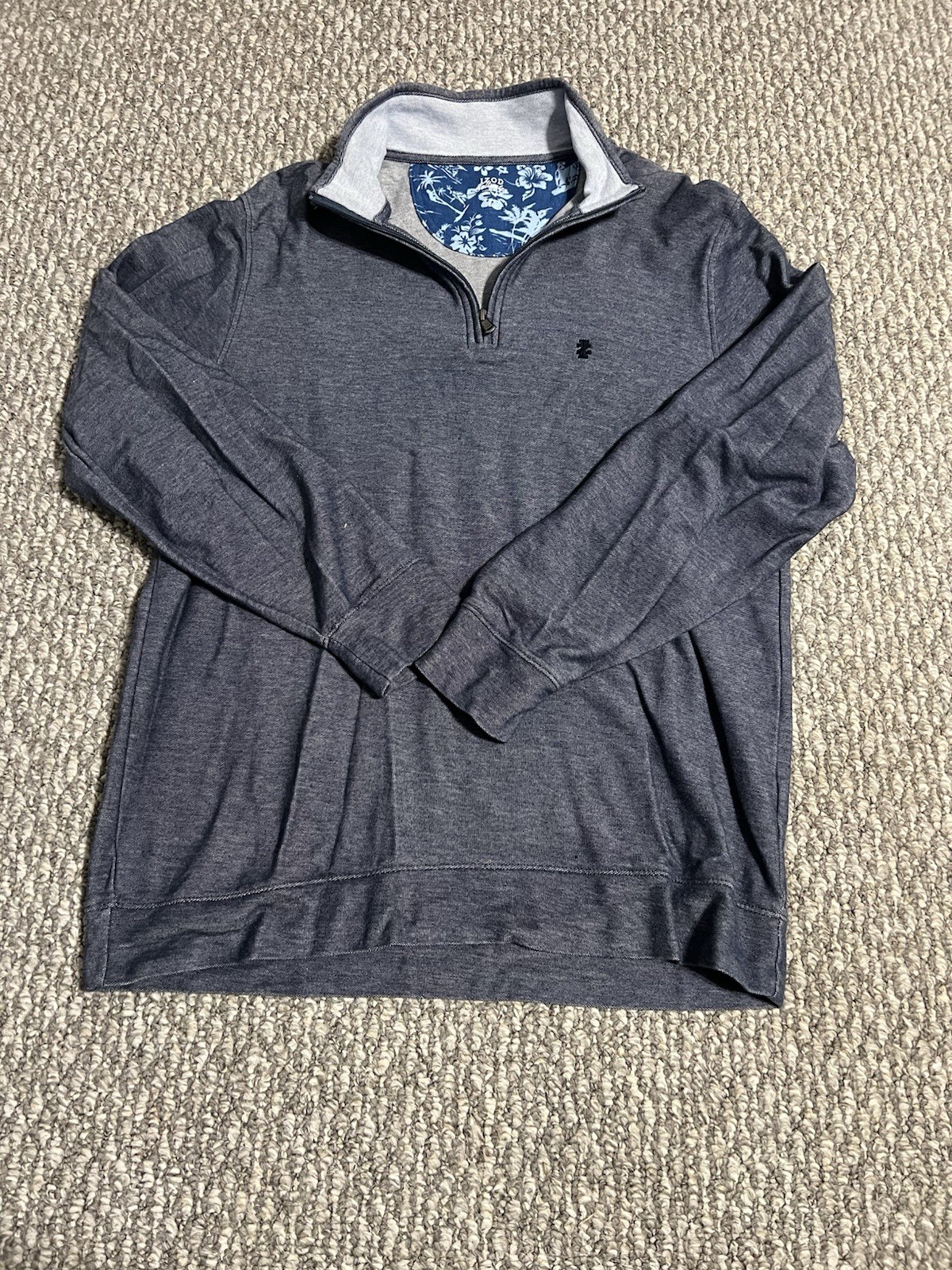 Izod Saltwater Long Sleeve 1/4 Zip Size XL Bin 1-6