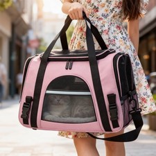 Pet Cat Dog Carrier Soft Collapsible Travel Puppy Carrier Fits Pets Up To 22lbs