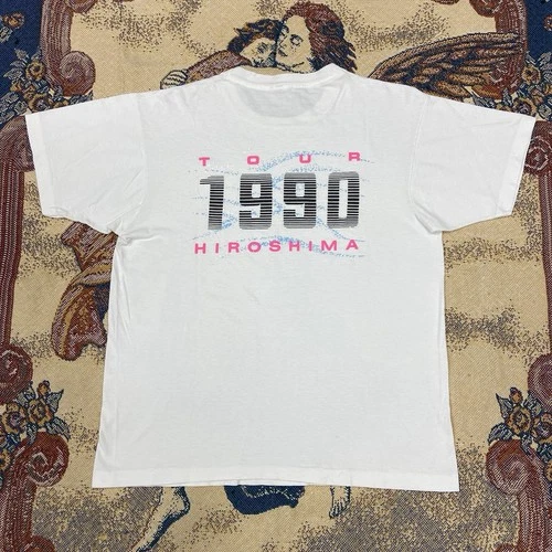 Hiroshima Tour Band Shirt White Band Tee Music 1990s vintage concert t-shirt, vintage, size XL, single stitch, B+ condition