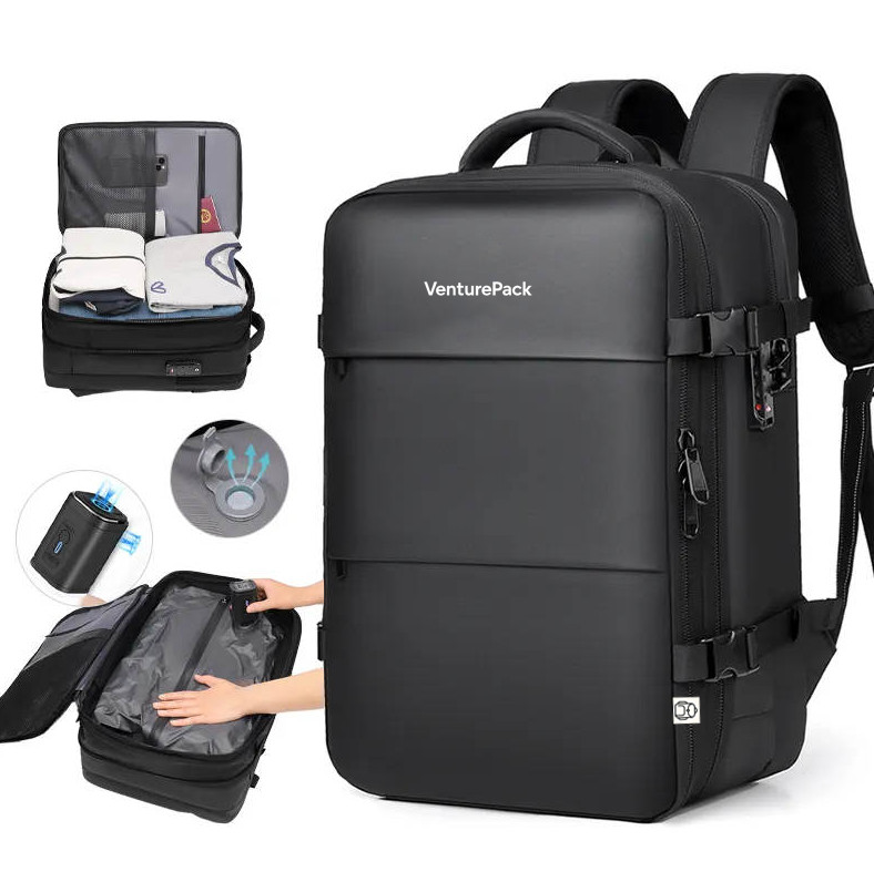 Mochila de viaje al vacío VenturePack - Bolsa de cabina grande (se adapta a computadora portátil de 17"") con bomba