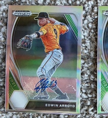 2021 Edwin Arroyo Panini Prizm Silver Refractor AUTO RC SP #PDP48 1st QTY avail