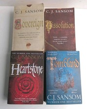 4 C.J. Sansom Books Bundle Sovereign Dissolution Heartstone Tombland Historical 