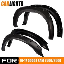 Fits 2010-2017 Dodge Ram 2500 3500 4pc Fender Flares Pocket Rivet Style Bolt On Fits 2010-2017 Dodge Ram 2500 3500 4pc Fender Flares Pocket Rivet Style Bolt On