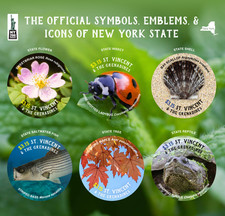 St. Vincent 2016 - NY Stamp Expo - Sheet of 6 IMPERF Stamps - MNH