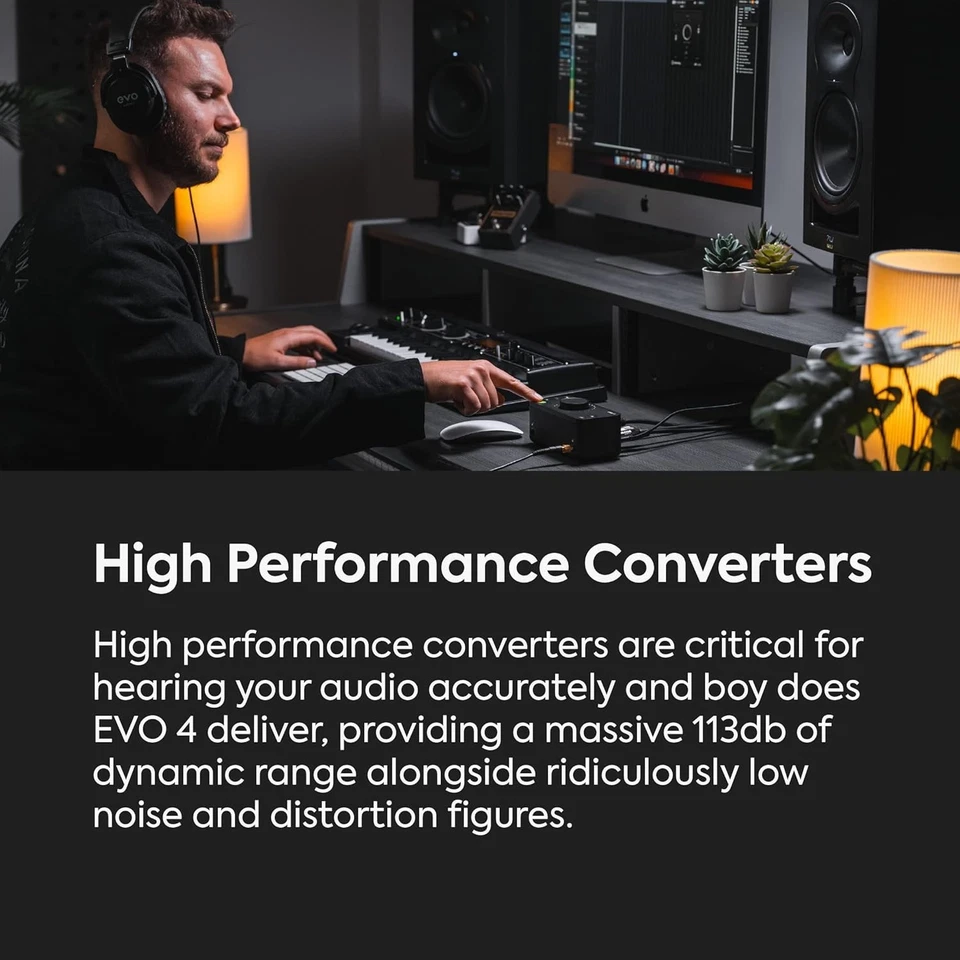 Audient EVO 4 USB Audio Interface 2in/2out Recording Smartgain Smart Touchpoints - Image 4 of 4