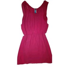Francesca’s Button's Tank Midi Dress HOT PINK SZ Medium 8/10