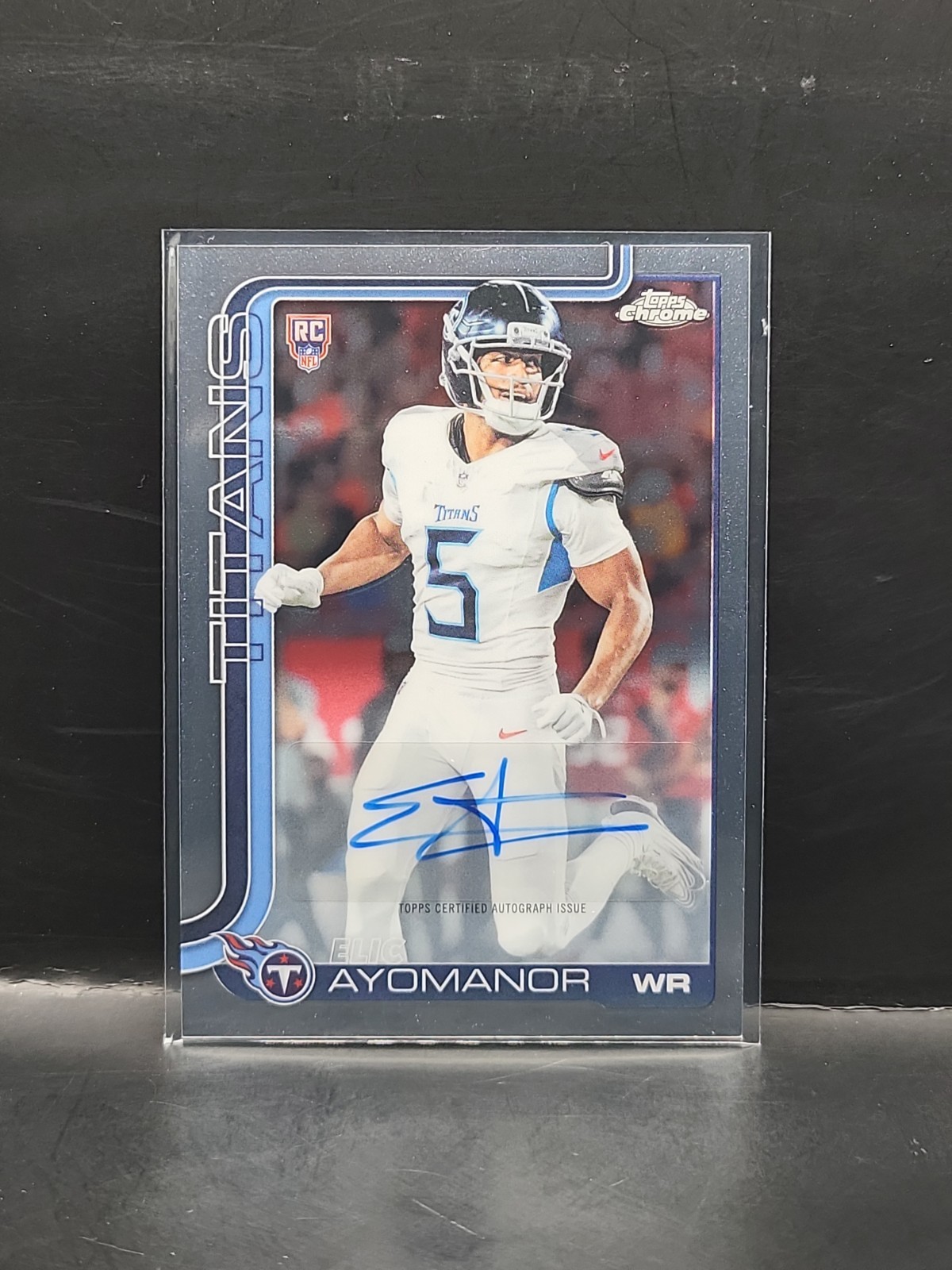 2025 Topps Chrome - Elic Ayomanor #RA-EAY RC Auto Titans Rookie