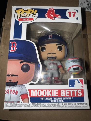 Funko POP Mookie Betts Grey Boston Red Sox #17 MLB Baseball Vinyl Figure