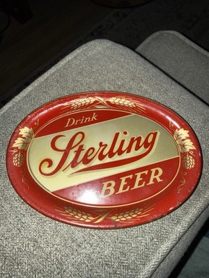 Sterling Beer Oval Tip Tray