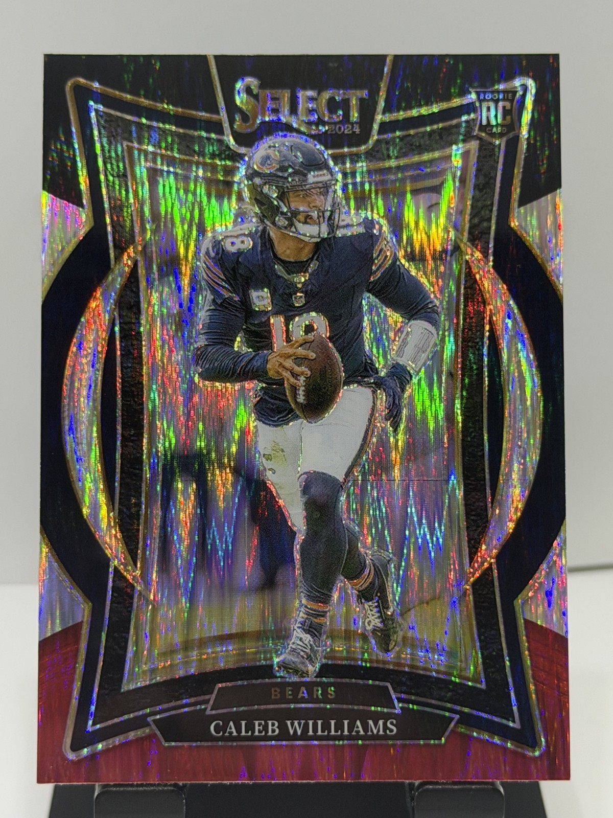 2024 Panini Select - Concourse Caleb Williams #25 Black & Red Shock Prizm (RC)